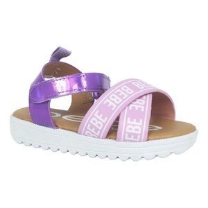 Bebe Girls Lilac Crisscross Sandal Toddler Size 7